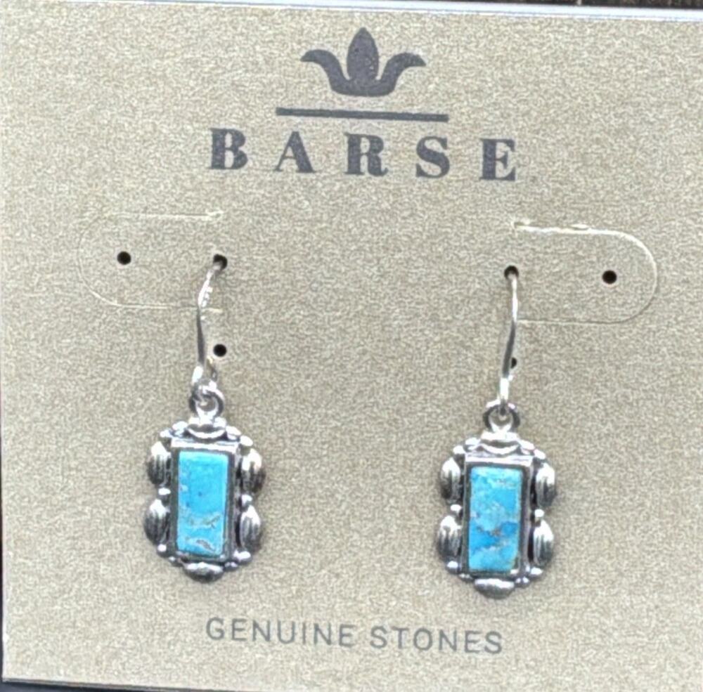 Barse Melrose Earrings -Turquoise- Silver- NWT